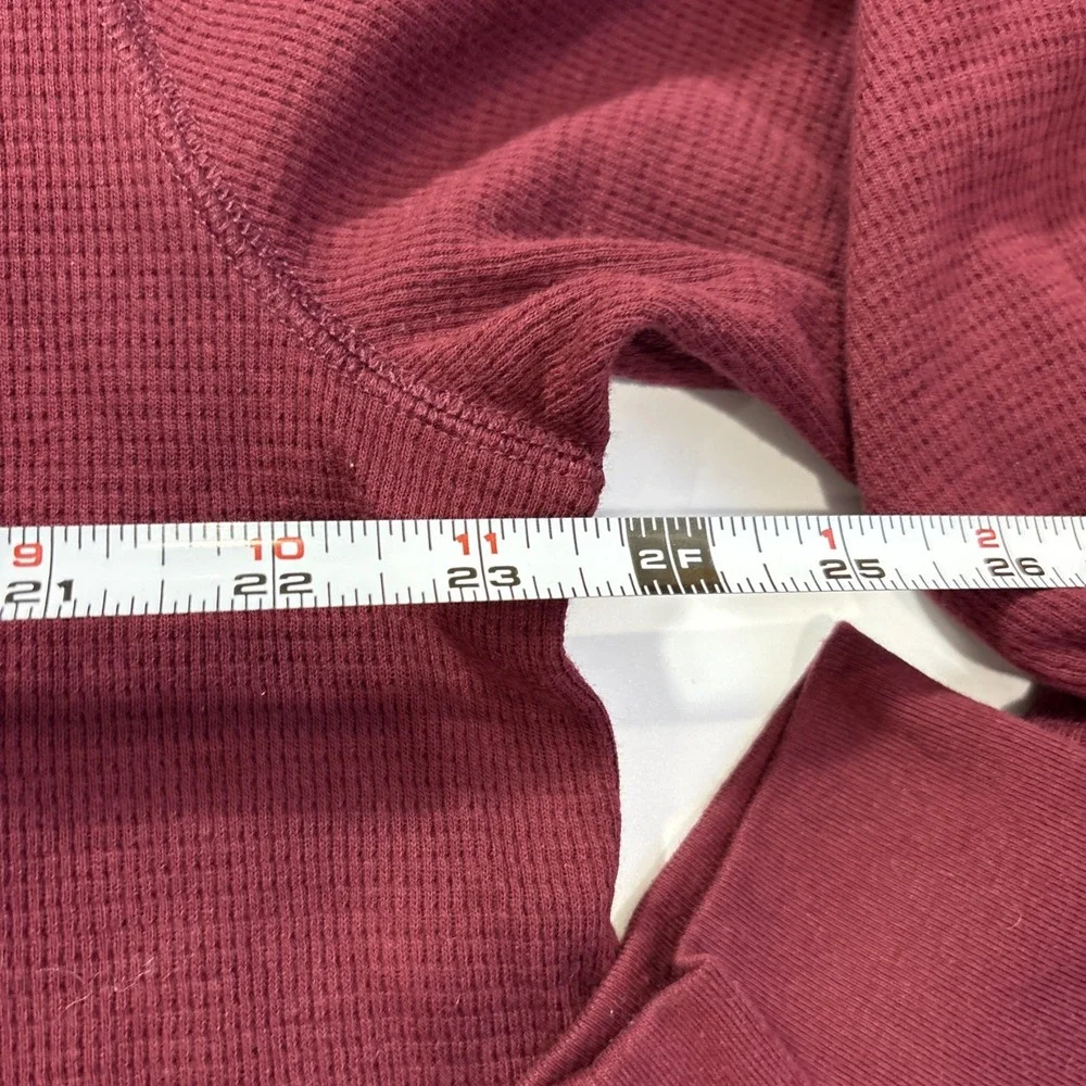 Ralph Lauren Polo Men's Sleepwear Pullover‎ Shirt Waffle Knit Burgandy XXL
